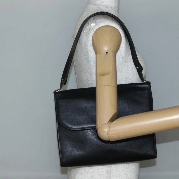 Christian Dior Shoulder Bag Leather Black Gold Auth BA5714 - Picture 15 of 16